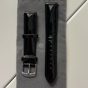 Michele Watch Black Leather Strap